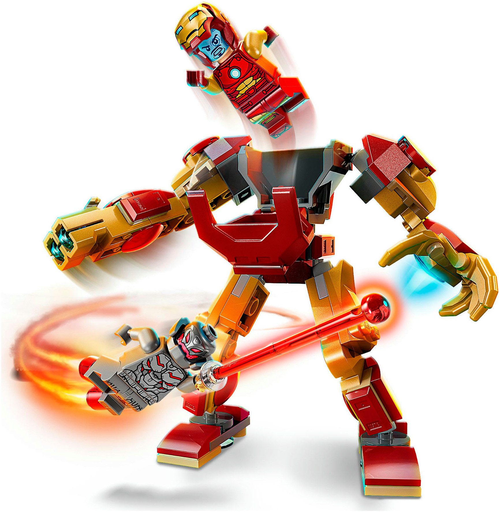 LEGO® Iron Man Mech vs. Ultron (76307), LEGO Super Heroes Konstruktionsspielsteine, (101 St), Made in Europe – Bild 4 von 5