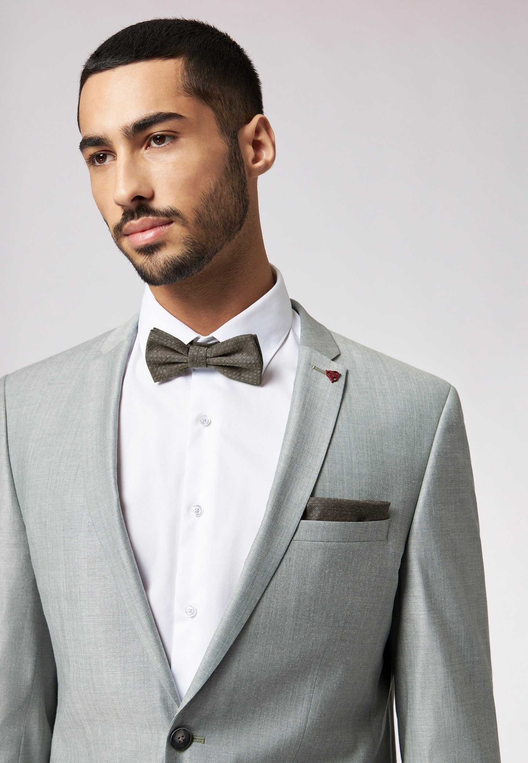 Roy Robson Krawatte Set Schleife und Einstecktuch