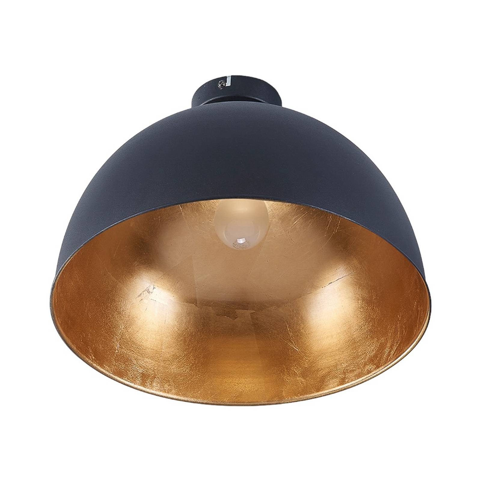 Lindby Deckenleuchten Lya, Metall, Schwarz IP20, 1 x 60 W