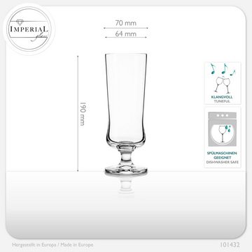 IMPERIAL glass Cocktailglas Elegante Cocktailgläser, Crystalline Glas, Elegante Cocktailgläser 300ml Longdrinkgläser Eiskaffeegläser