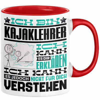 Trendation Tasse Kajaklehrer Geschenk Kaffee-Tasse Geschenkidee für Kajaklehrer Ich Bin