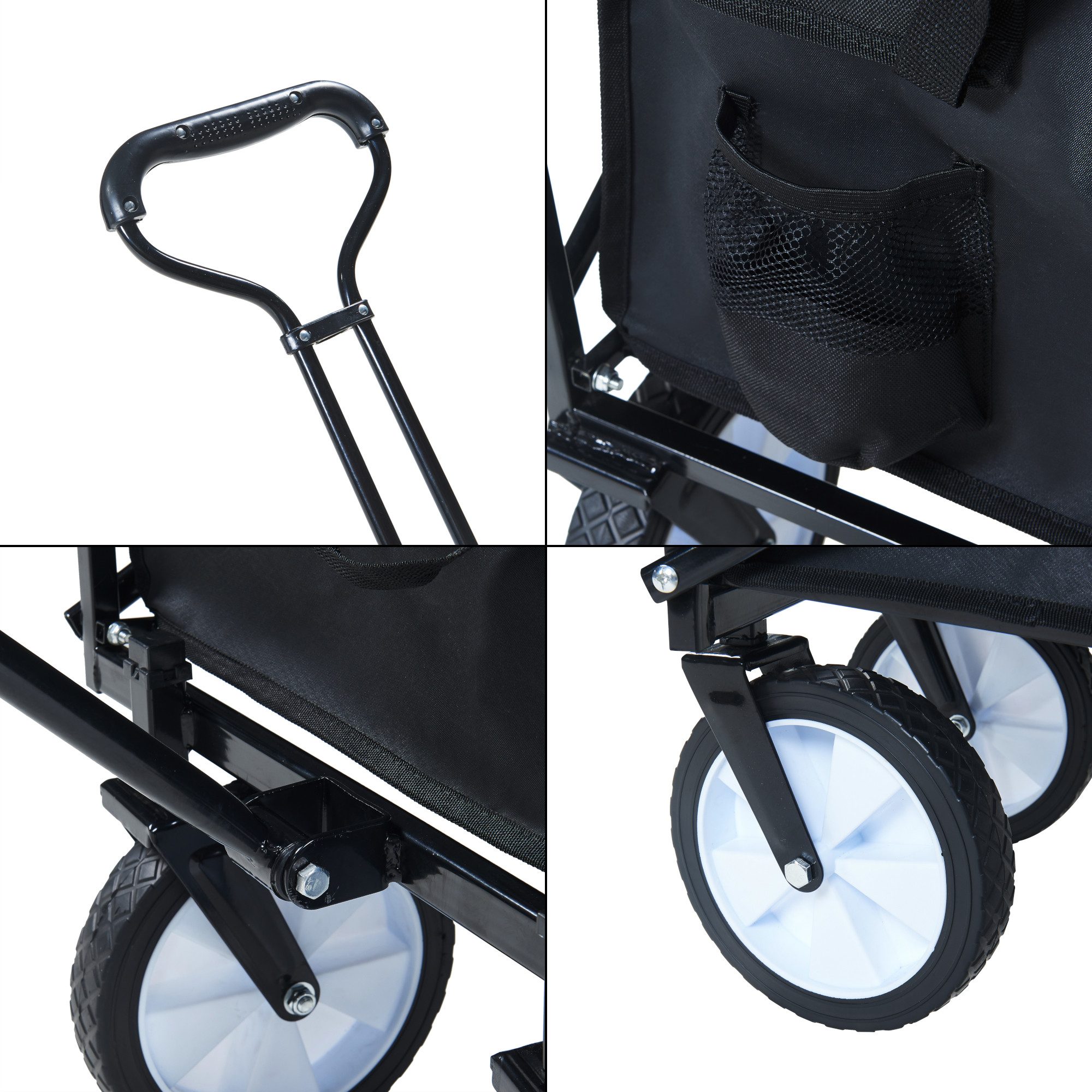 pro.tec Bollerwagen, »Stenlille« 84 x 55 cm max. 80 kg Schwarz