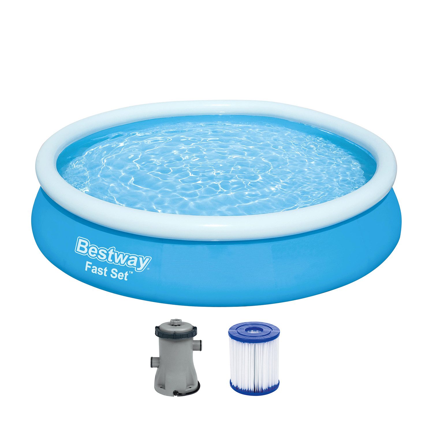 Bestway Quick-Up Pool Fast Set™ (Set, Inkl. Filterpumpe), Ø 366 x 76 cm