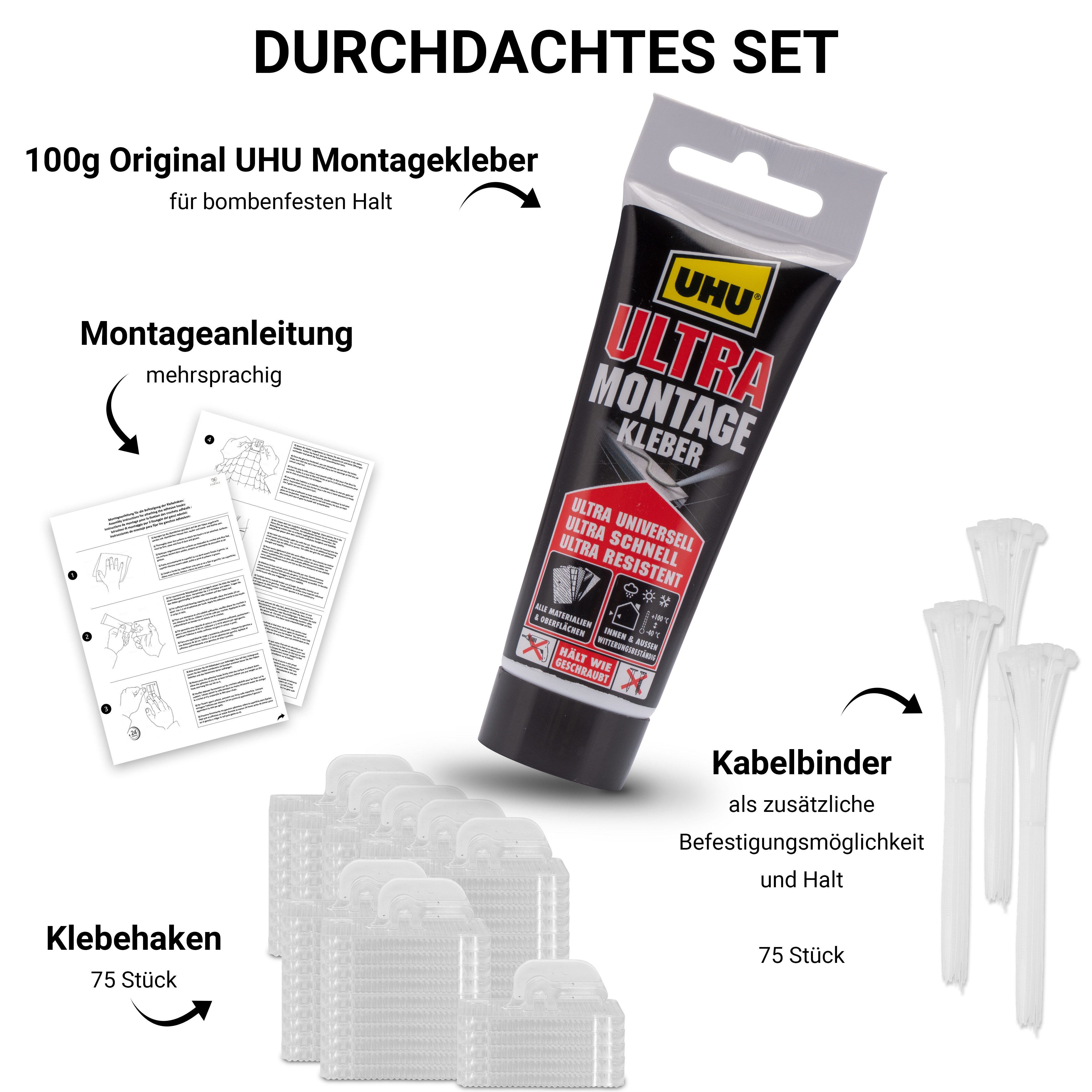 FinoPet Sichtschutzbefestigung FinoPet Klebehaken und Montagekleber günstig online kaufen