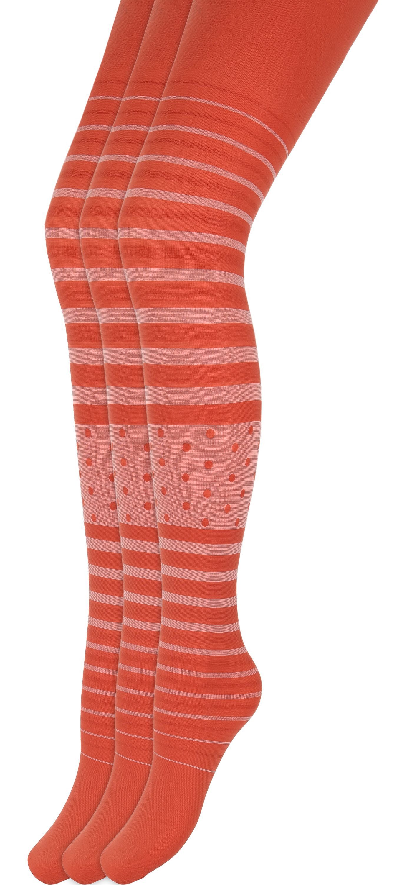 Strumpfhose Mädchen Gemusterte Strumpfhose 3er Pack 40 DEN Y5061