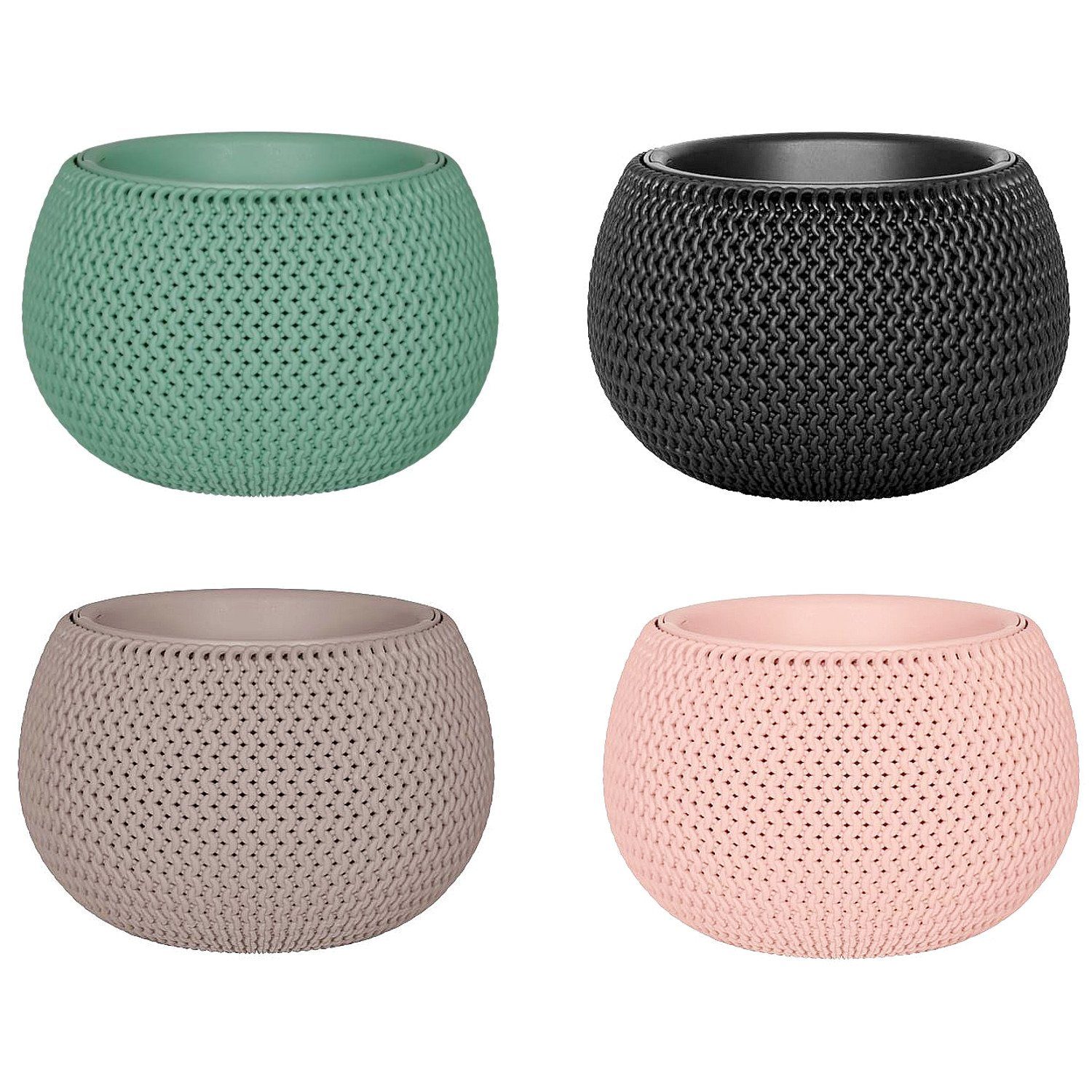 Spetebo Blumenkübel – Rillen-Design, 39,5 X 31 Cm, Anthrazit
