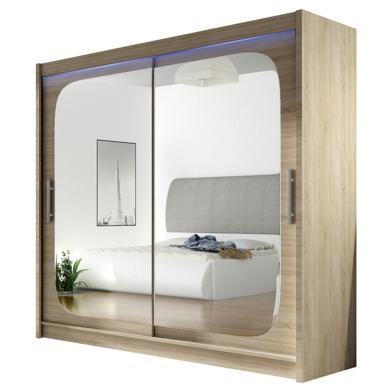 MIRJAN24 Kleiderschrank London VIII (mit Schiebetüren, günstig online kaufen