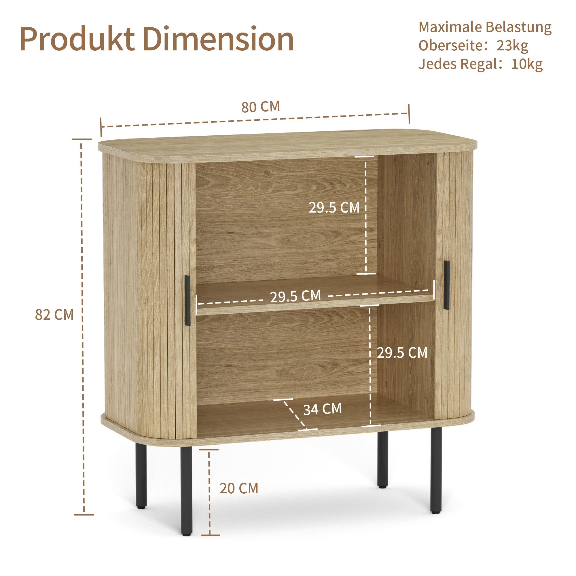 FiveWillowise Sideboard Vielfältiger Aufbewahrungsschrank, Küchenschrank mi günstig online kaufen