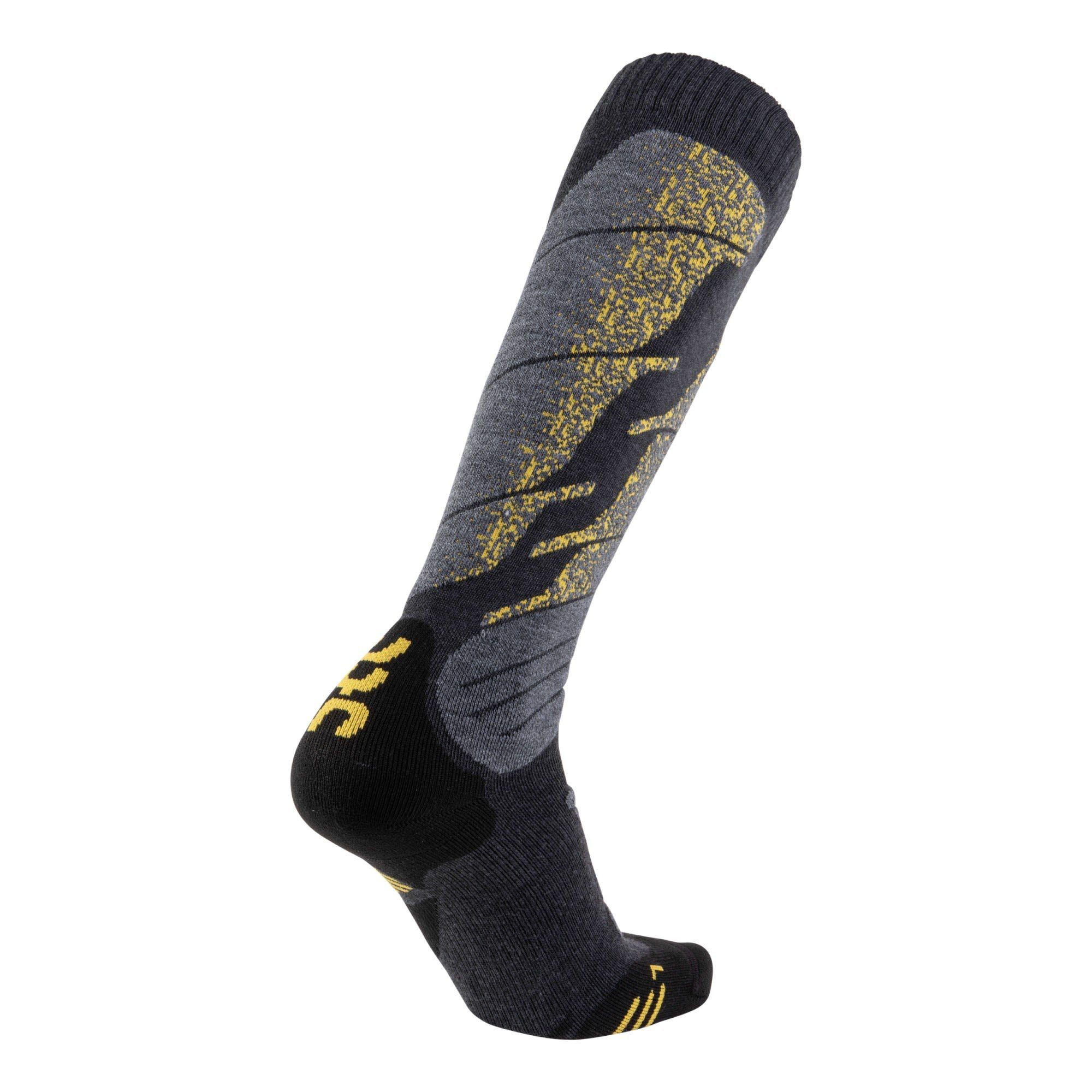UYN Skisocken Uyn - Ski Socks Anthracite Yellow Melange Herren M All Mountain