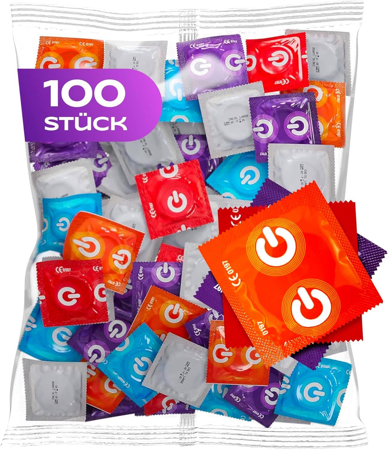 ON Condoms Kondome verschiedene Sorten Premium Preservative, Natur, extra dünn, gerippt, stimulierend, aromatisiert