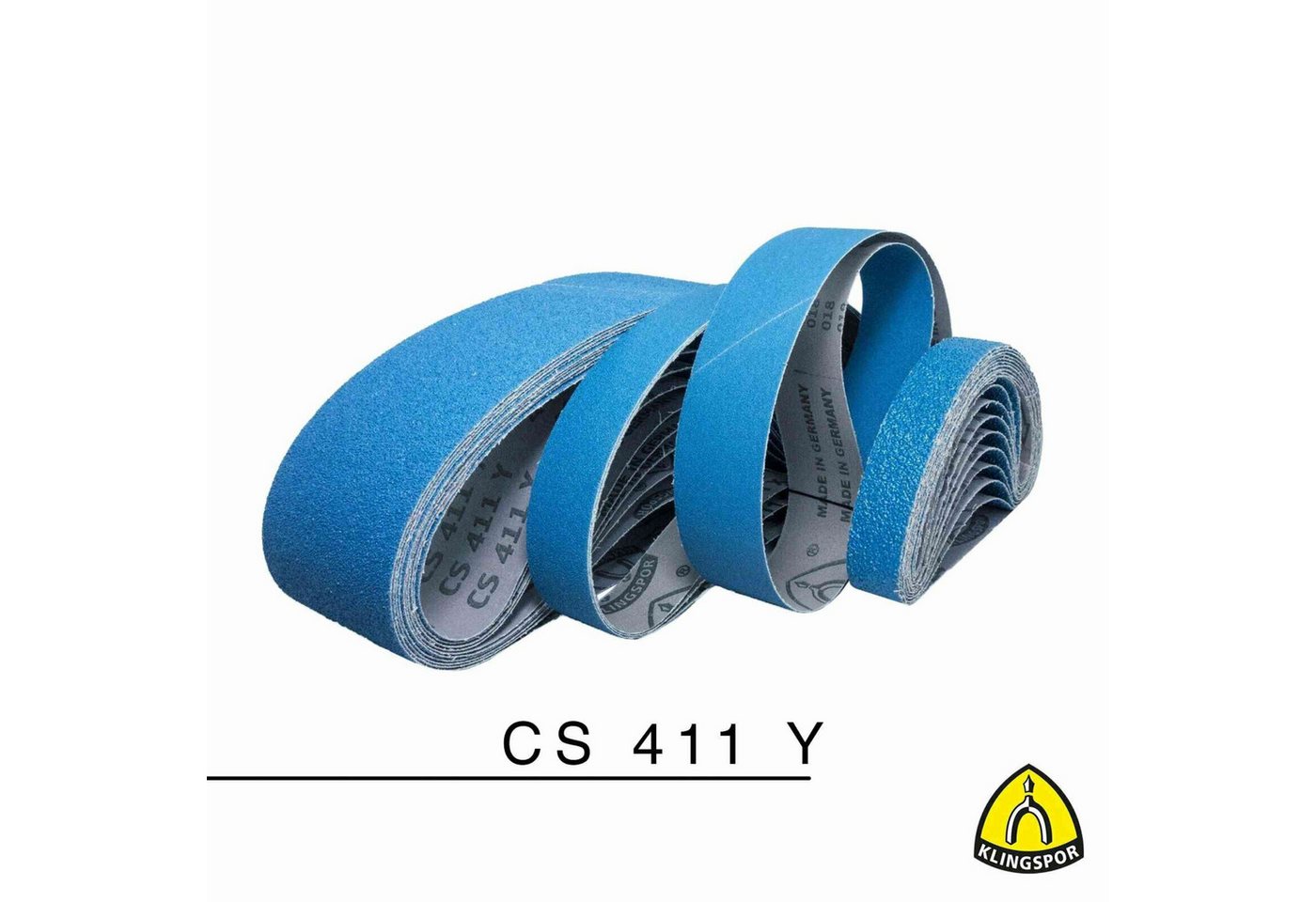 Thumbnail - Klingspor Schleifpapier 5 x Klingspor Schleifband CS 411 Y, 50 x 2000 mm, nach Wahl, (CS 411 Y, 5 St)