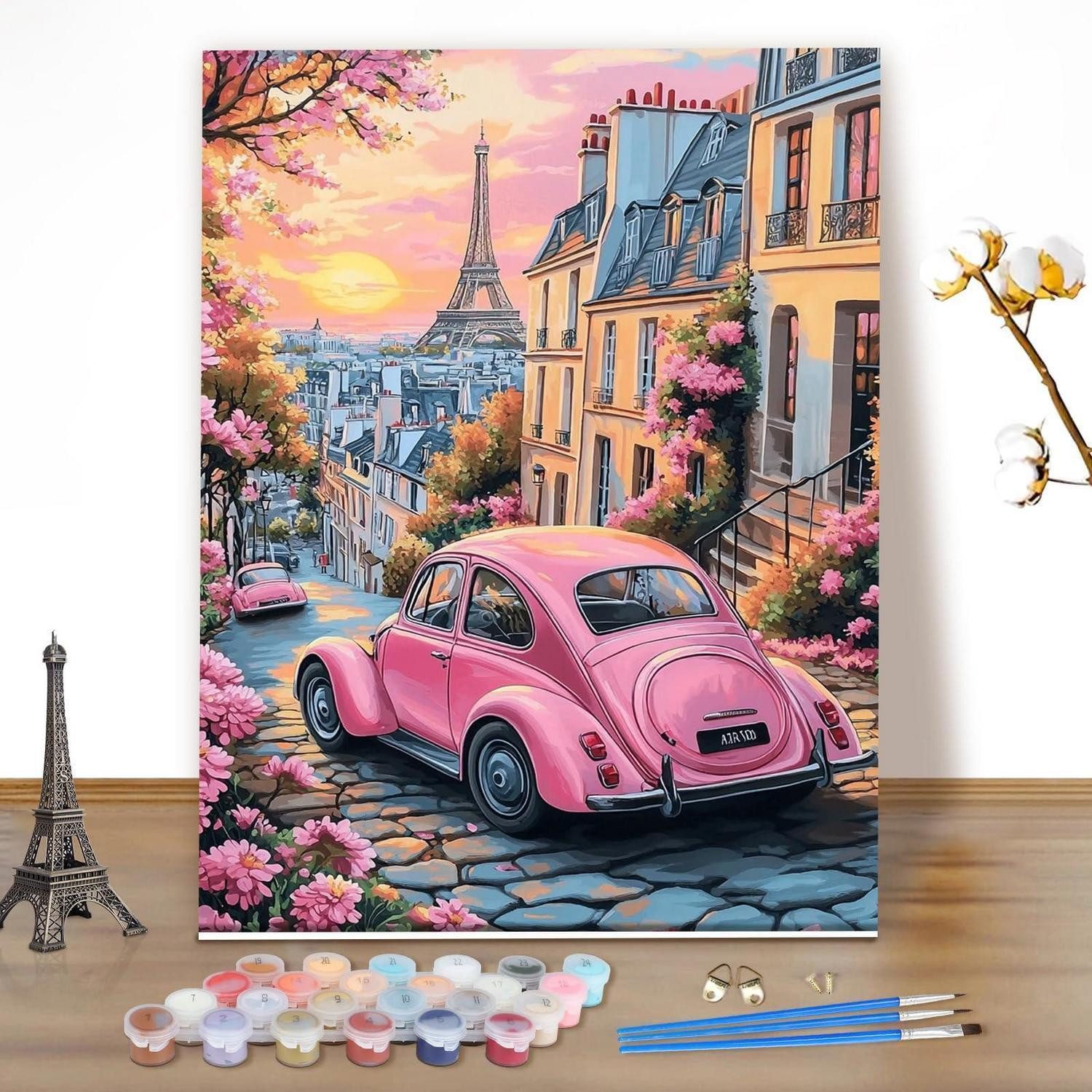 LuxusKollektion Malen nach Zahlen Malen nach Zahlen Paris Abendrot 40x50