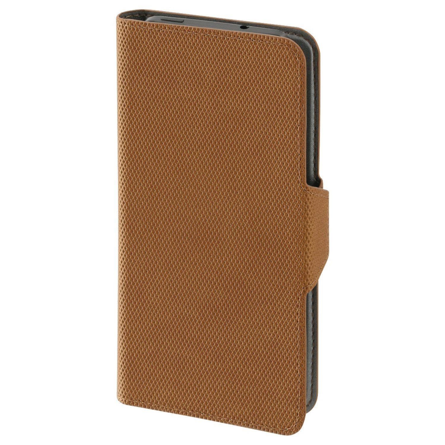Hama Handyhülle Universal Booklet 5,2" bis 6,5" Klapp-Tasche Braun, Schutz-Hülle Case Bag Book-Cover Etui Kartenfach Magnet-Verschluss