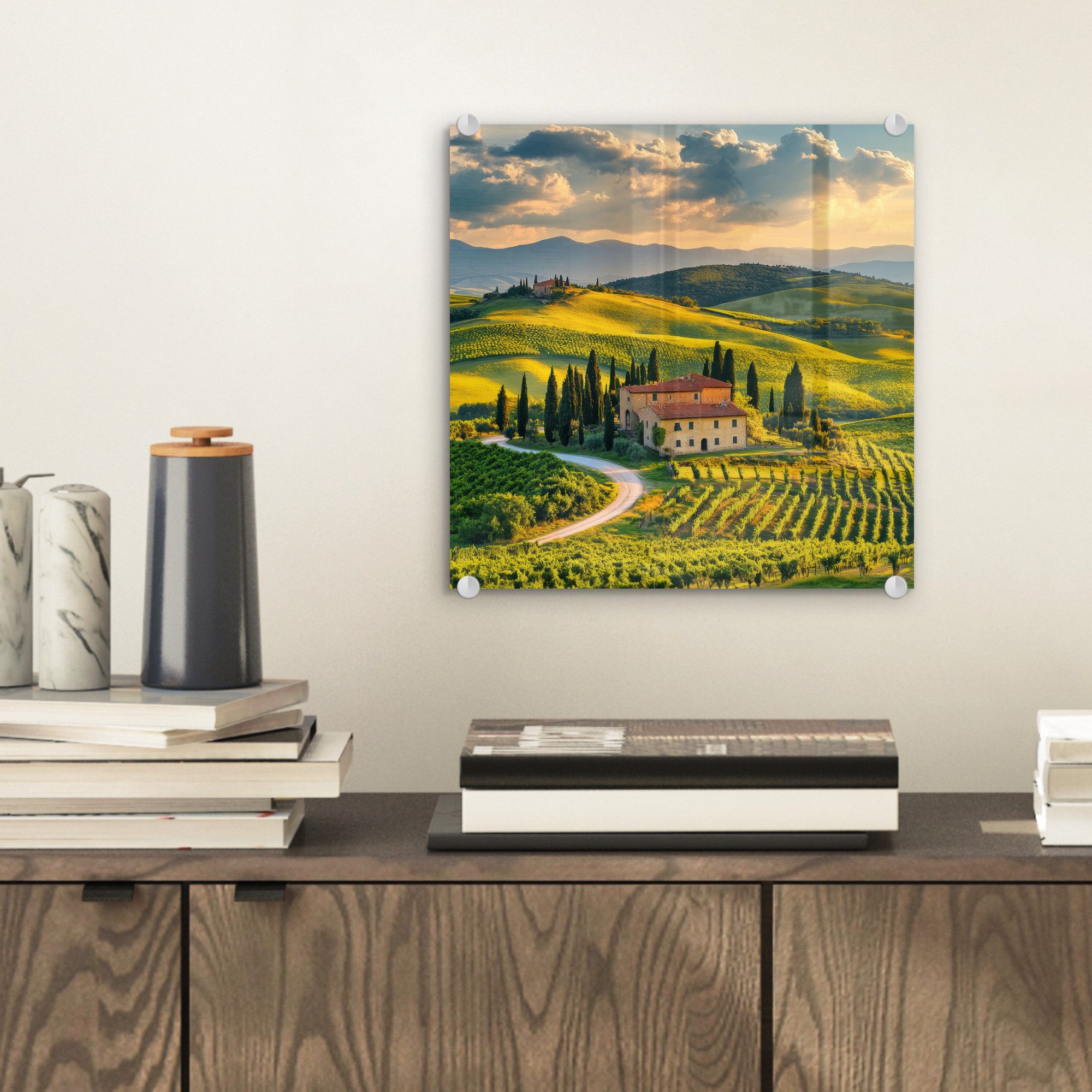 MuchoWow Acrylglasbild Toskana - Landschaft - günstig online kaufen