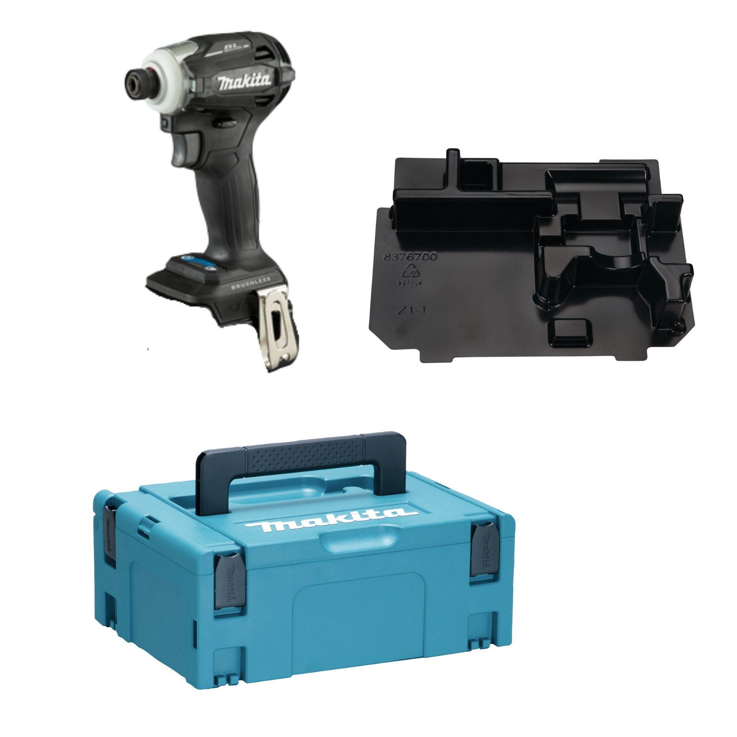 Makita Akku-Schlagschrauber Makita Akku-Schlagschrauber DTD172ZJB schwarz 18 V im Makpac Gr. 2, 3800 U/min, 180 Nm