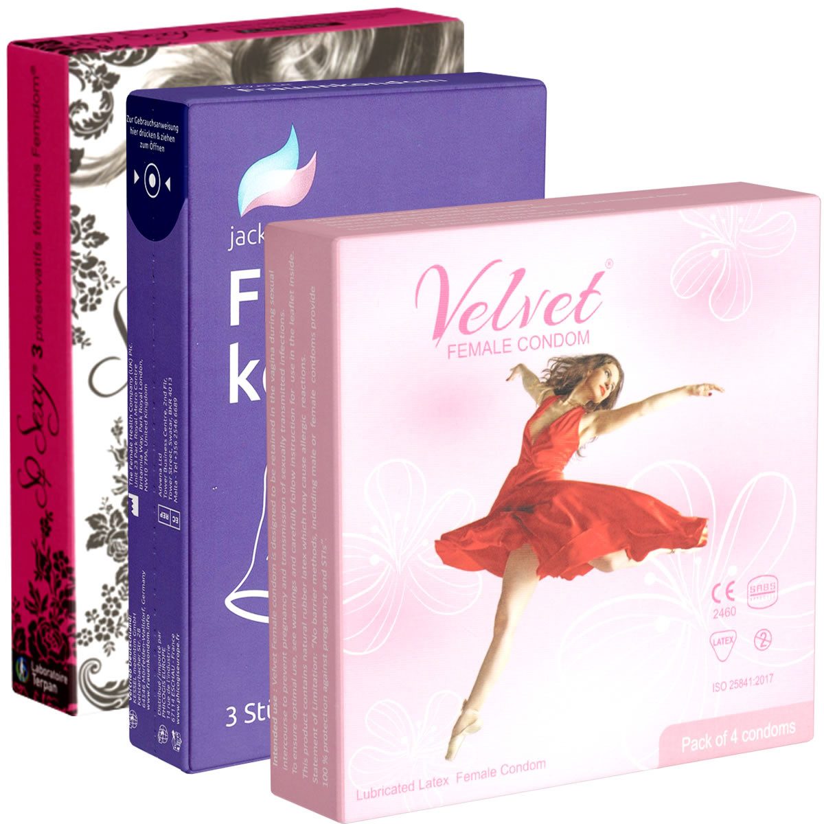 Kondomotheke Kondome Ladies Mix 3 Packungen Kondome für Frauen, insgesamt, 10 St., Frauenkondome - aktive Verhütung für Frauen, komfortabel, gefühlsecht & einfach in der Anwendung