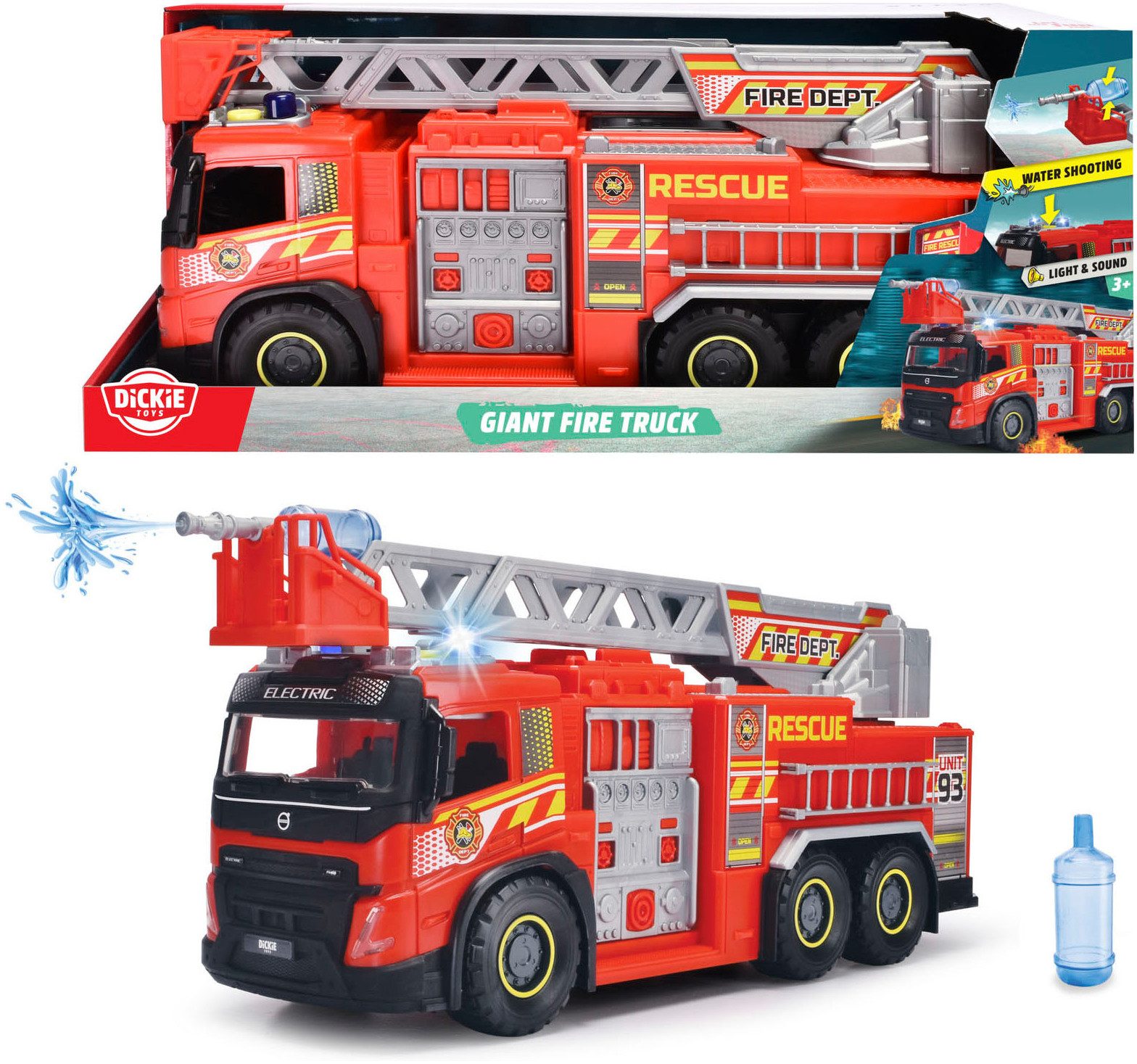 Dickie Toys Spielzeug-Feuerwehr Giant Fire Truck, mit Licht und Sound günstig online kaufen