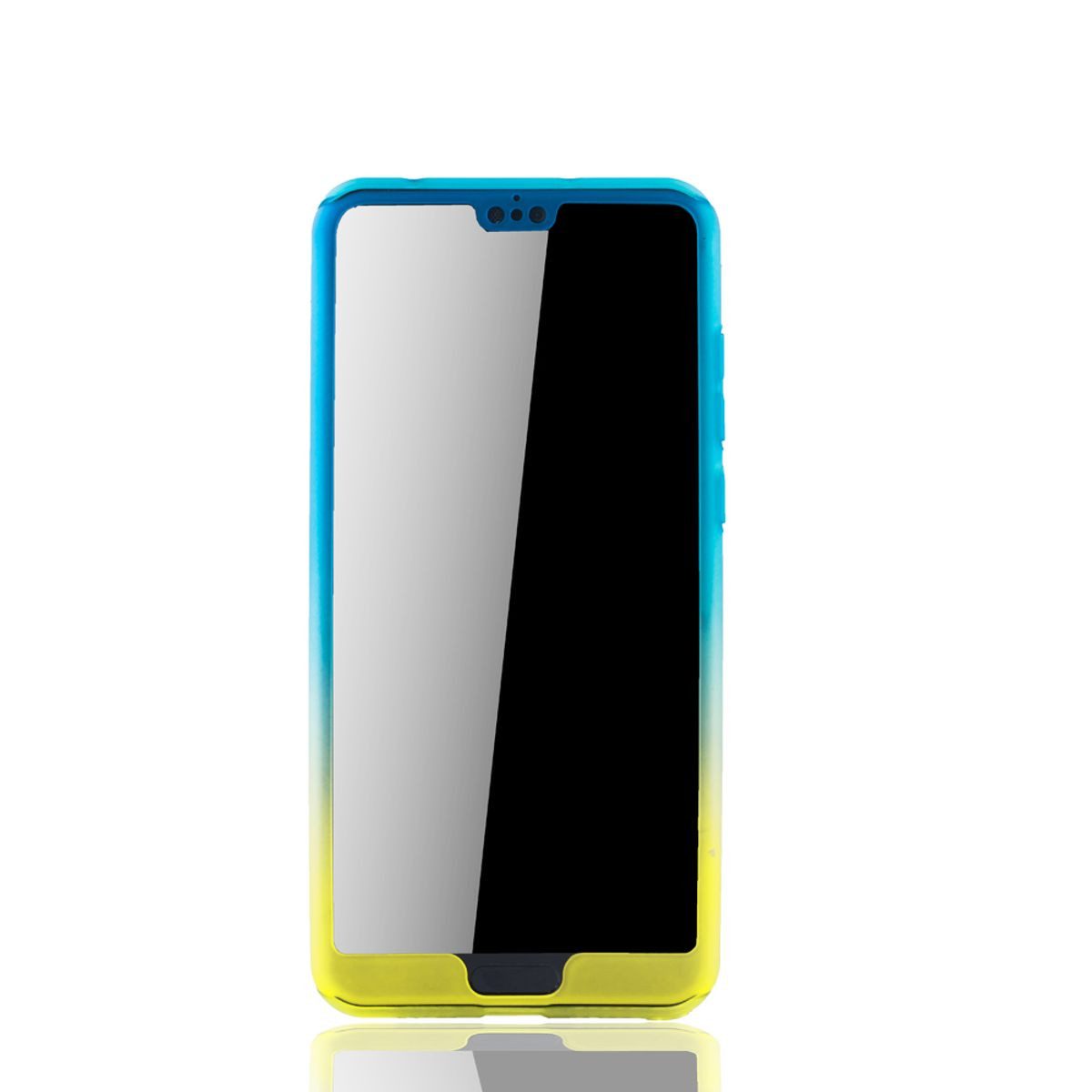 König Design Handyhülle Huawei P20, Huawei P20 Handyhülle 360 Grad Schutz Full Cover Mehrfarbig