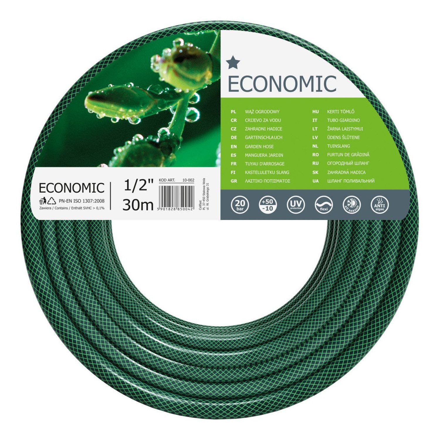 Cellfast Gartenschlauch 10-002 1/2" 30m, Economic