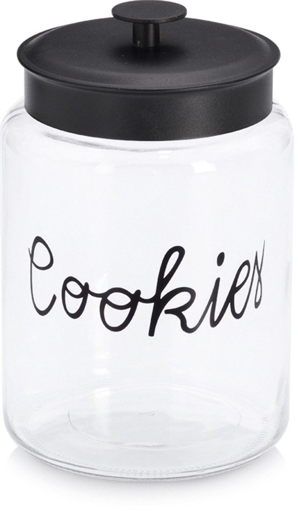 Zeller Present Vorratsglas "Cookies" mit Metalldeckel, Glas, Metall, (1-tlg), Keksglas, luftdicht
