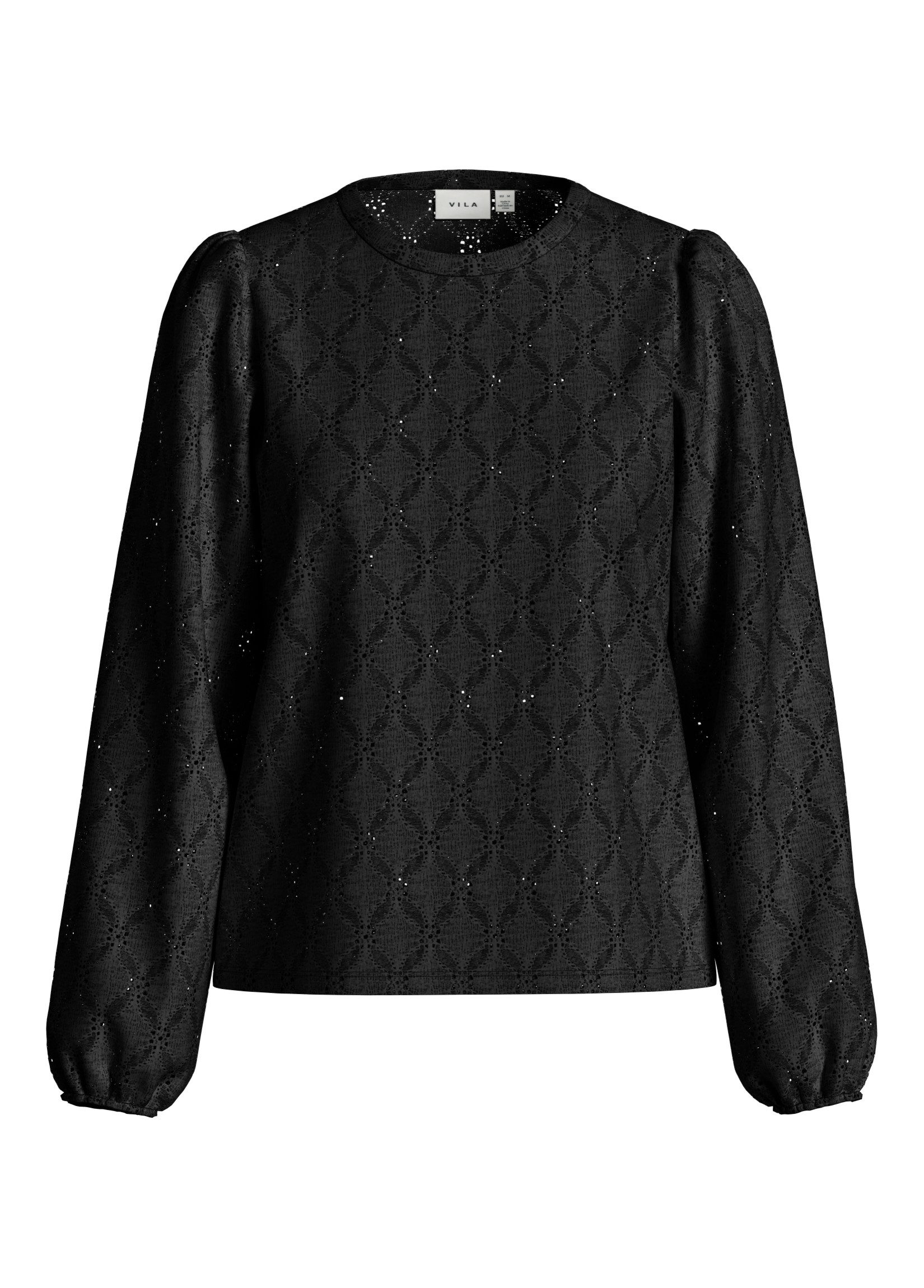 Vila Langarmshirt VIASTA O-NECK L/S TOP - NOOS