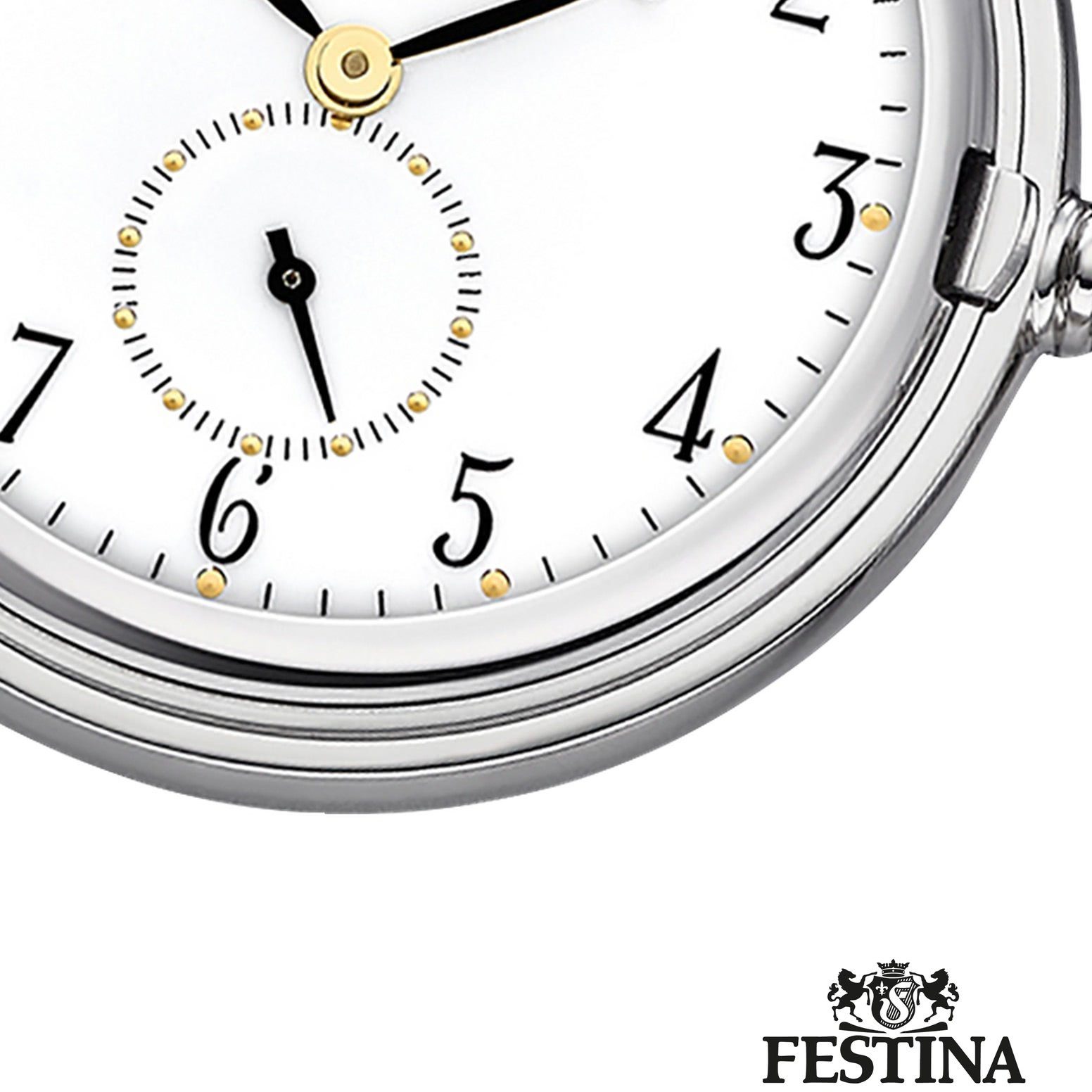 Festina Taschenuhr Festina Taschenuhr mit TU Kette Herrenuhr, (Analoguhr), Herren Taschenuhr rund, groß (ca. 48mm), Edelstahlgehäuse, Elegant