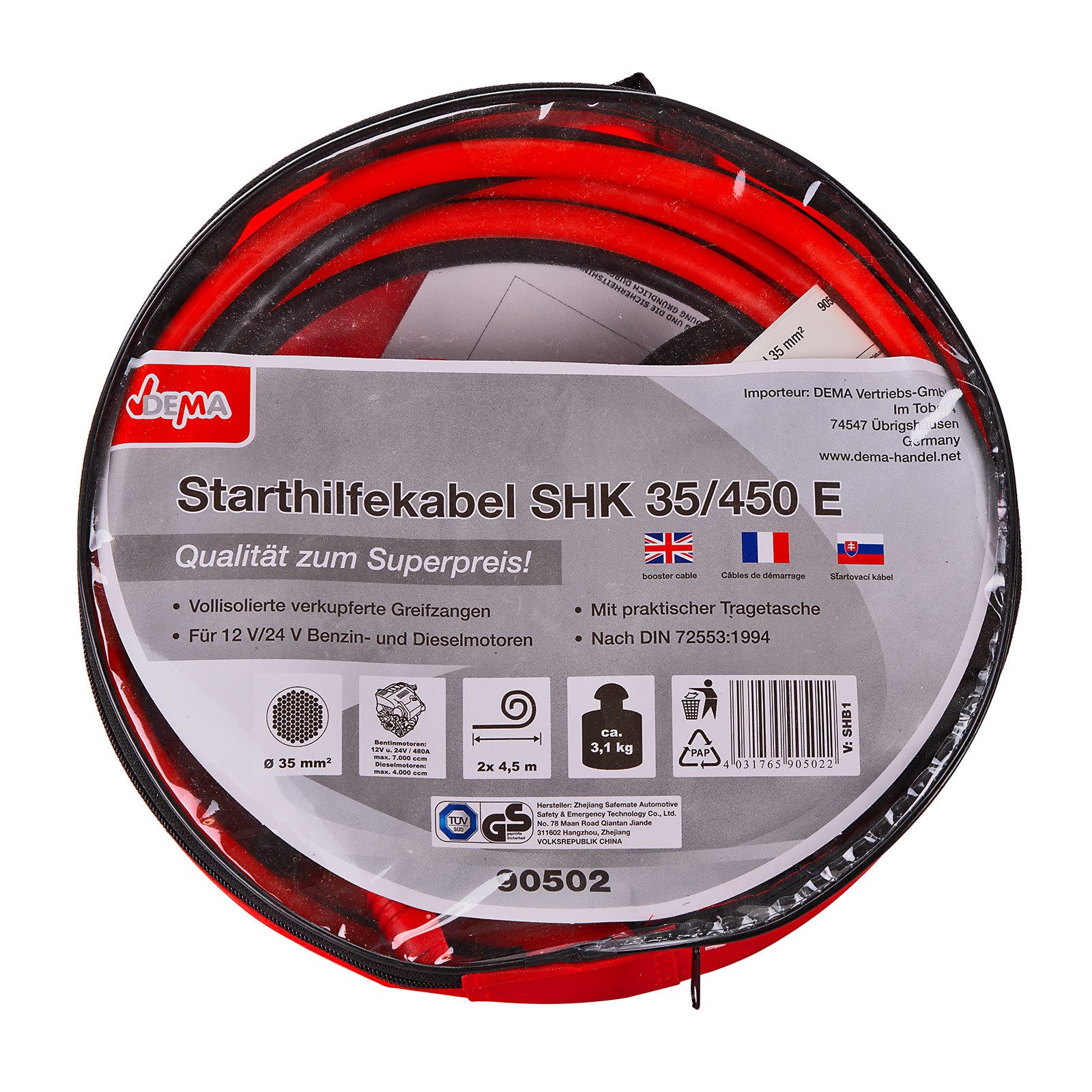 DEMA Starthilfekabel 35mm²/4,5m Starthilfekabel