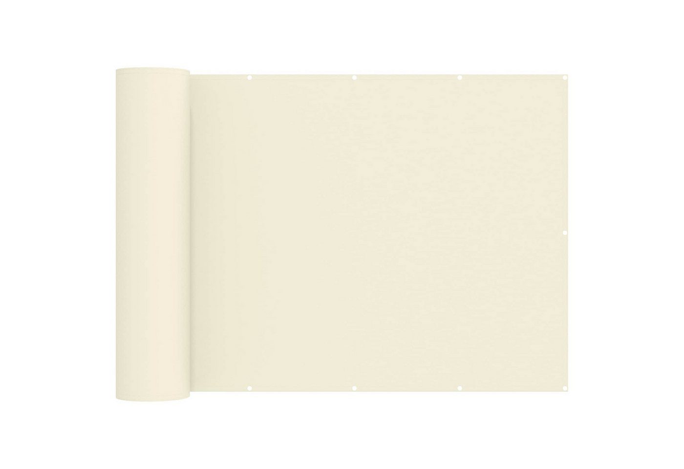 vidaXL Balkonsichtschutz Balkon Sichtschutz 150 x 300 cm Stoff mit PU-Beschichtung Creme (1-St)