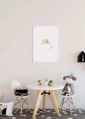 Komar Poster Baby Happy, Figuren (1 St), Kinderzimmer, Schlafzimmer, Wohnzimmer