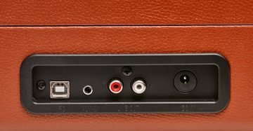 Denver USB Plattenspieler VPL-120 mit Lautsprechern Plattenspieler (Riemenantrieb)