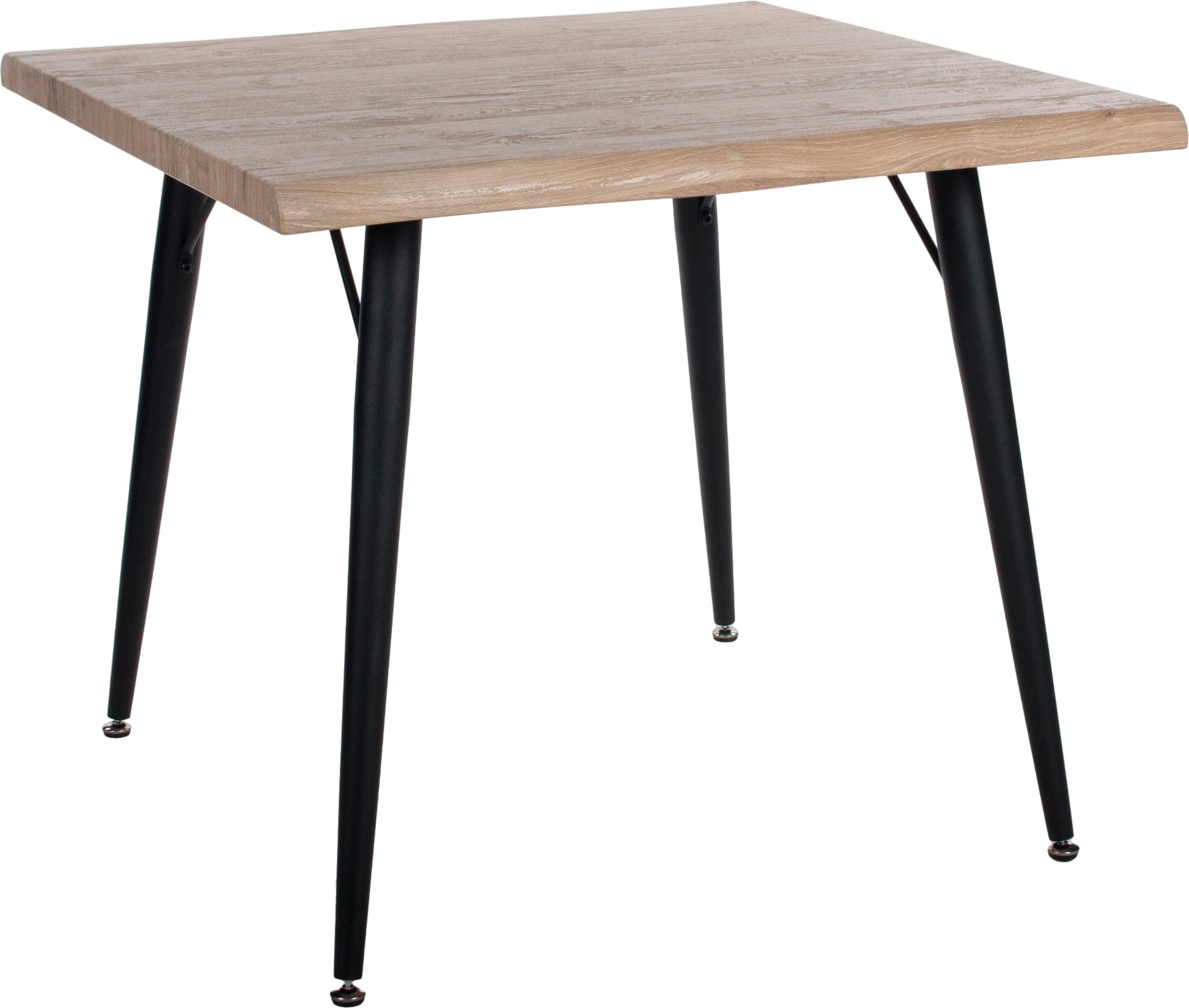 Duo Collection Esstisch Tailin Tisch Baumkantentisch, Massives Metallgestel günstig online kaufen