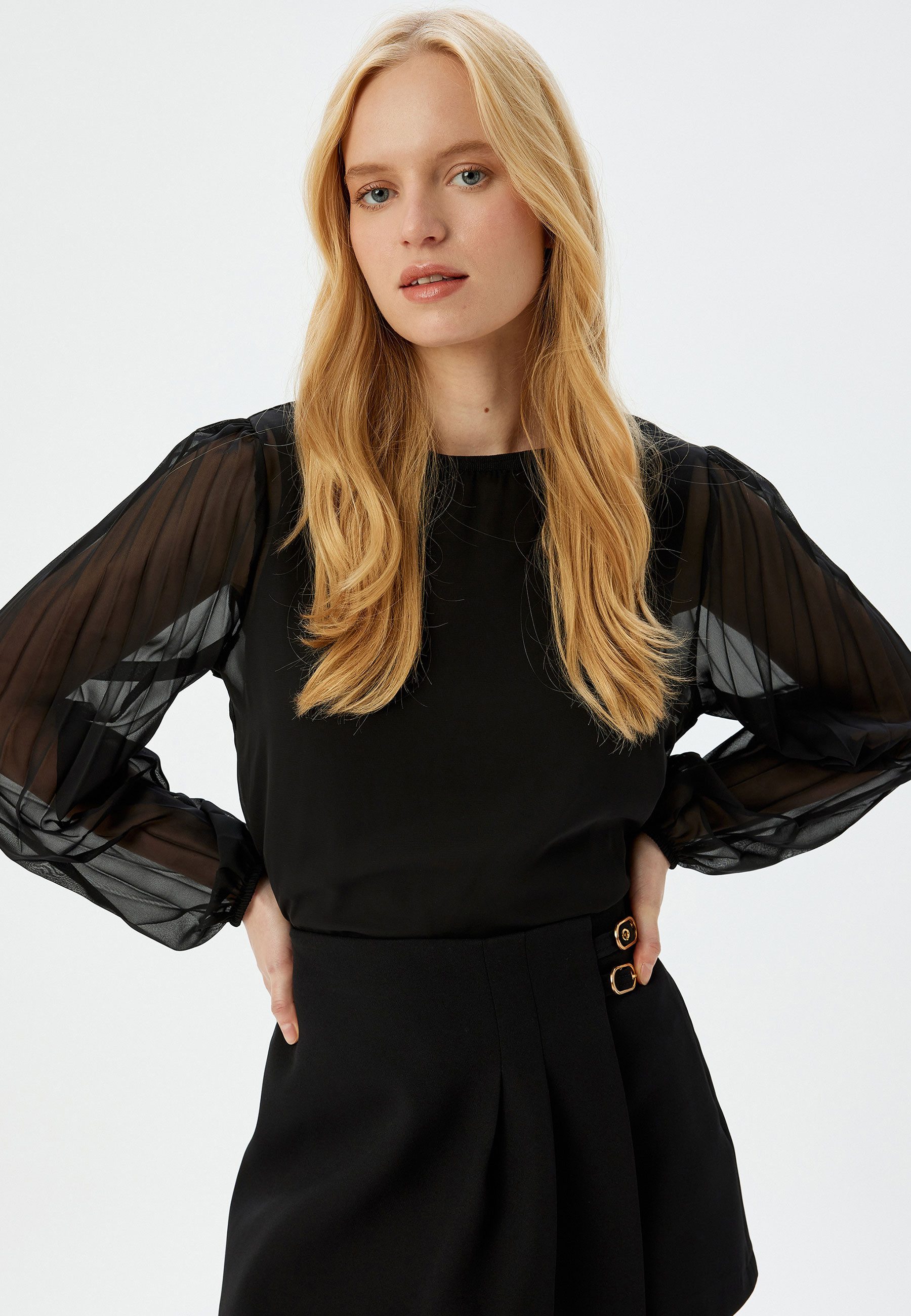 Koton Langarmbluse Langärmelig Rundhalsausschnitt Langarmbluse günstig online kaufen