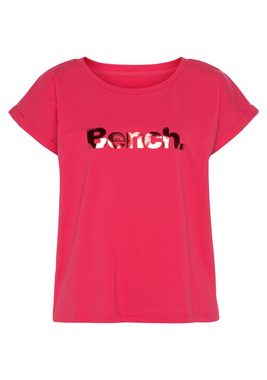 Bench. Loungewear T-Shirt -Kurzarmshirt, Loungeshirt mit glänzendem Logodruck, Loungewear