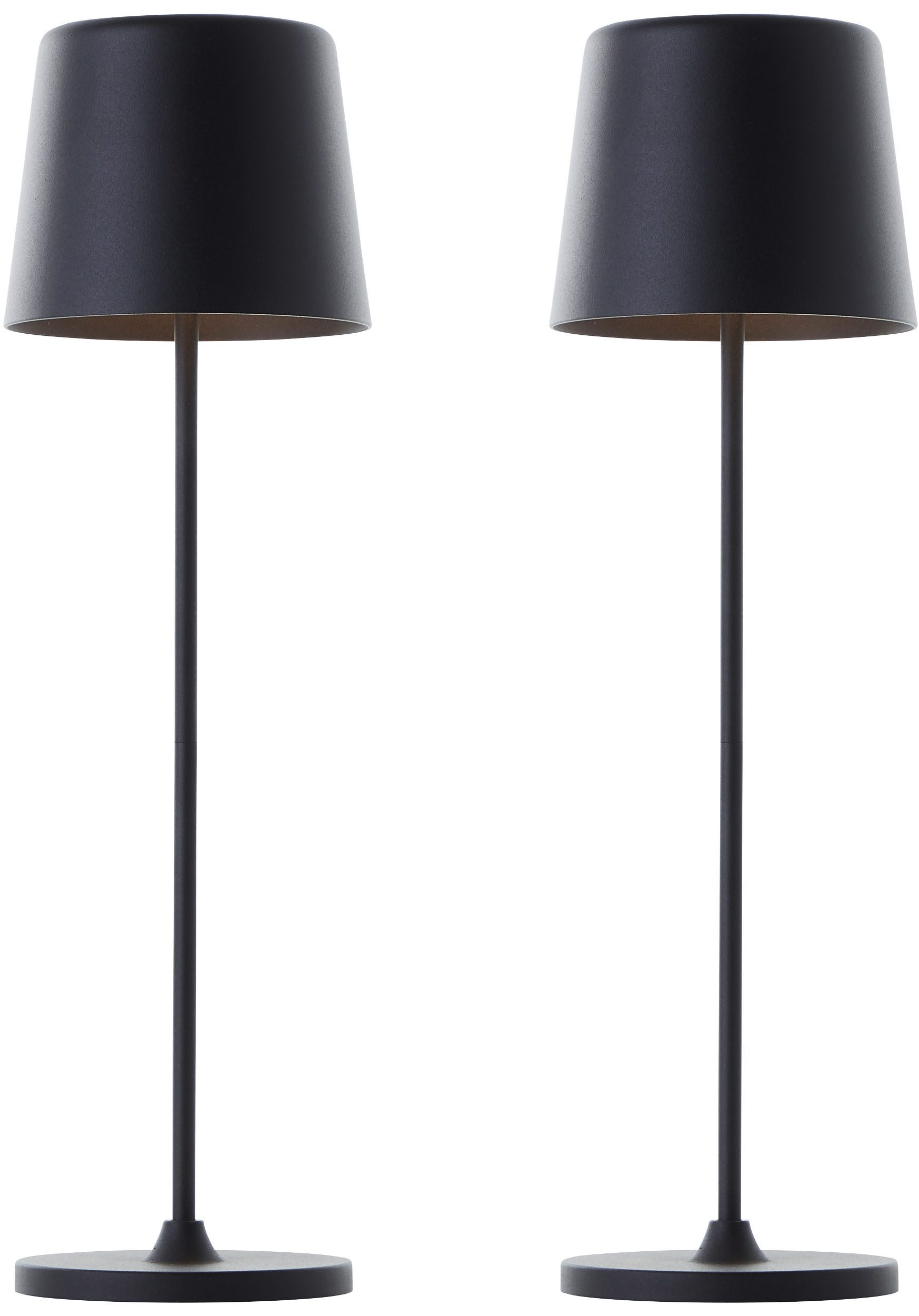 Brilliant LED Tischleuchte Kaami - mobile LED Außen Akku Tischlampe 2er-Set günstig online kaufen