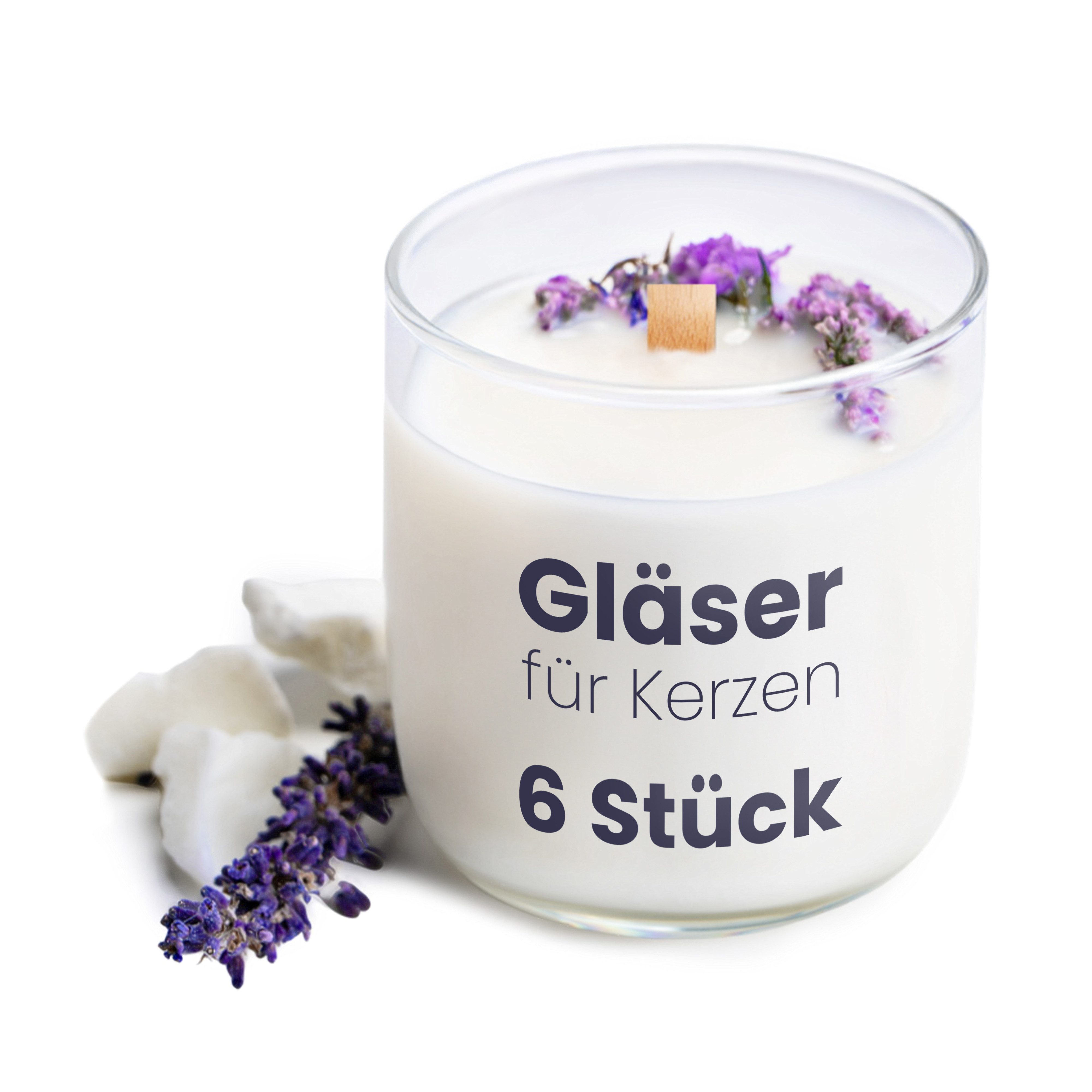 KONZEPT Teelichthalter Kerzengläser 200 ml, Kerzen Gläser leer zum gießen, günstig online kaufen