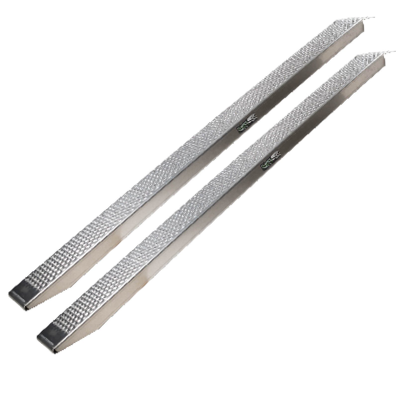 TRUTZHOLM Auffahrrampe 250 cm Traglast 1000 kg Alu grau gelocht Motorradrampen Verladerampen (2er Set), leicht, stabil, rutschfest