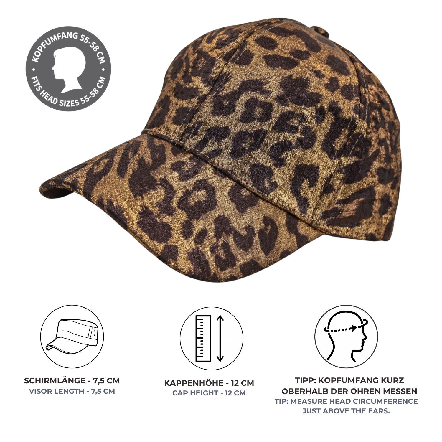 styleBREAKER Baseball Cap Baseball Cap Metallic Leo Look (1-St) – Bild 4 von 5