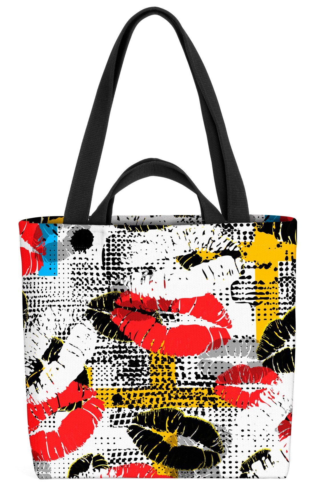 VOID Henkeltasche (1-tlg), Lippen L Design Kunst Retro Kunst Lippen Design Pop Pop Art Retro Art