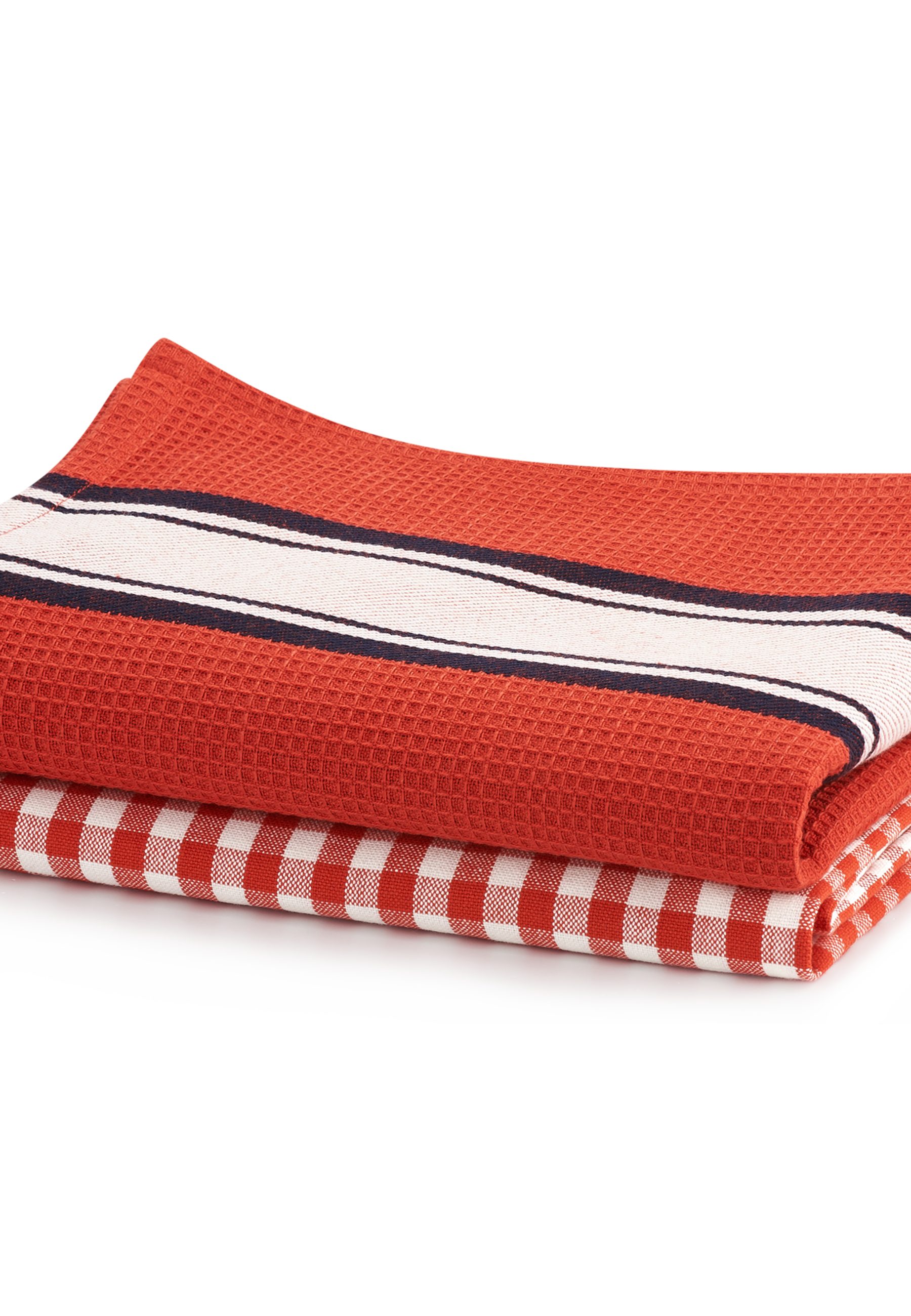 LIVING CRAFTS Geschirrtuch DELHI, 2er Pack, GOTS zertifiziert
