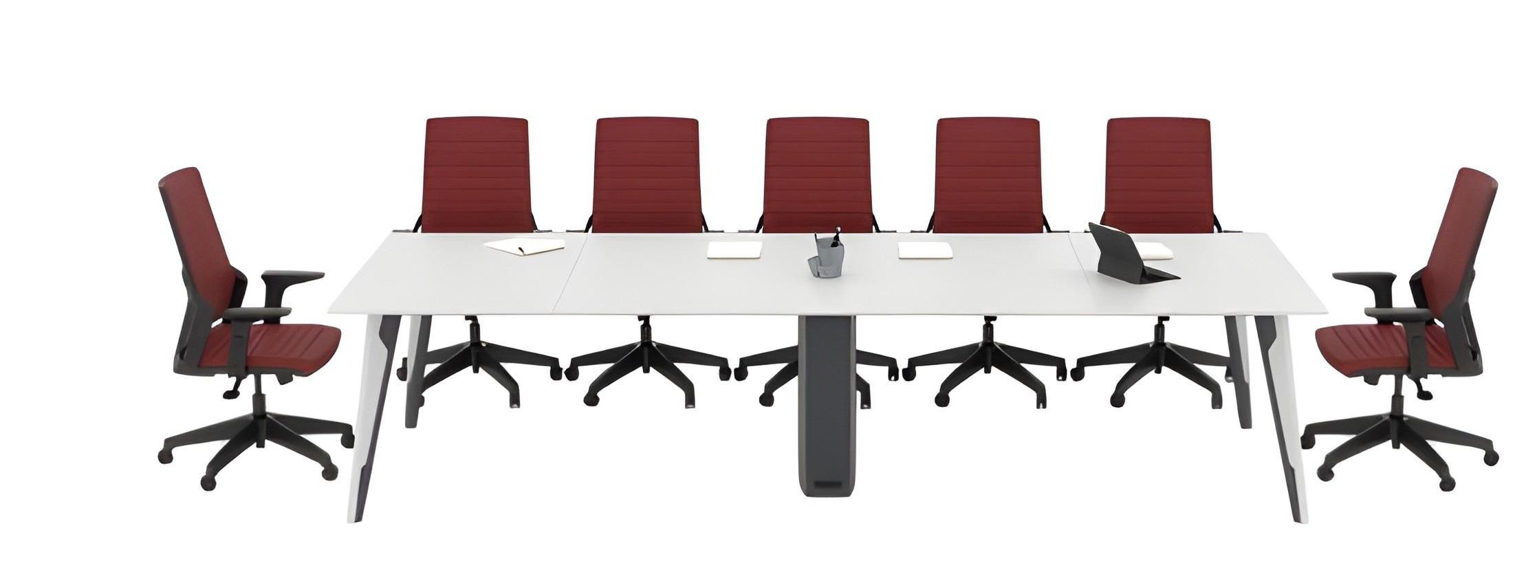 Xlmoebel Konferenztisch Weißer Designer Konferenztisch Büro Holztisch, Made in Europa