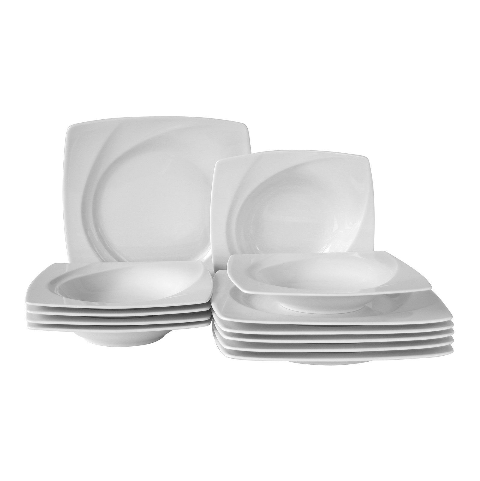 CreaTable Tafelservice 13162 (12-tlg), 6 Personen, premium Porzellan