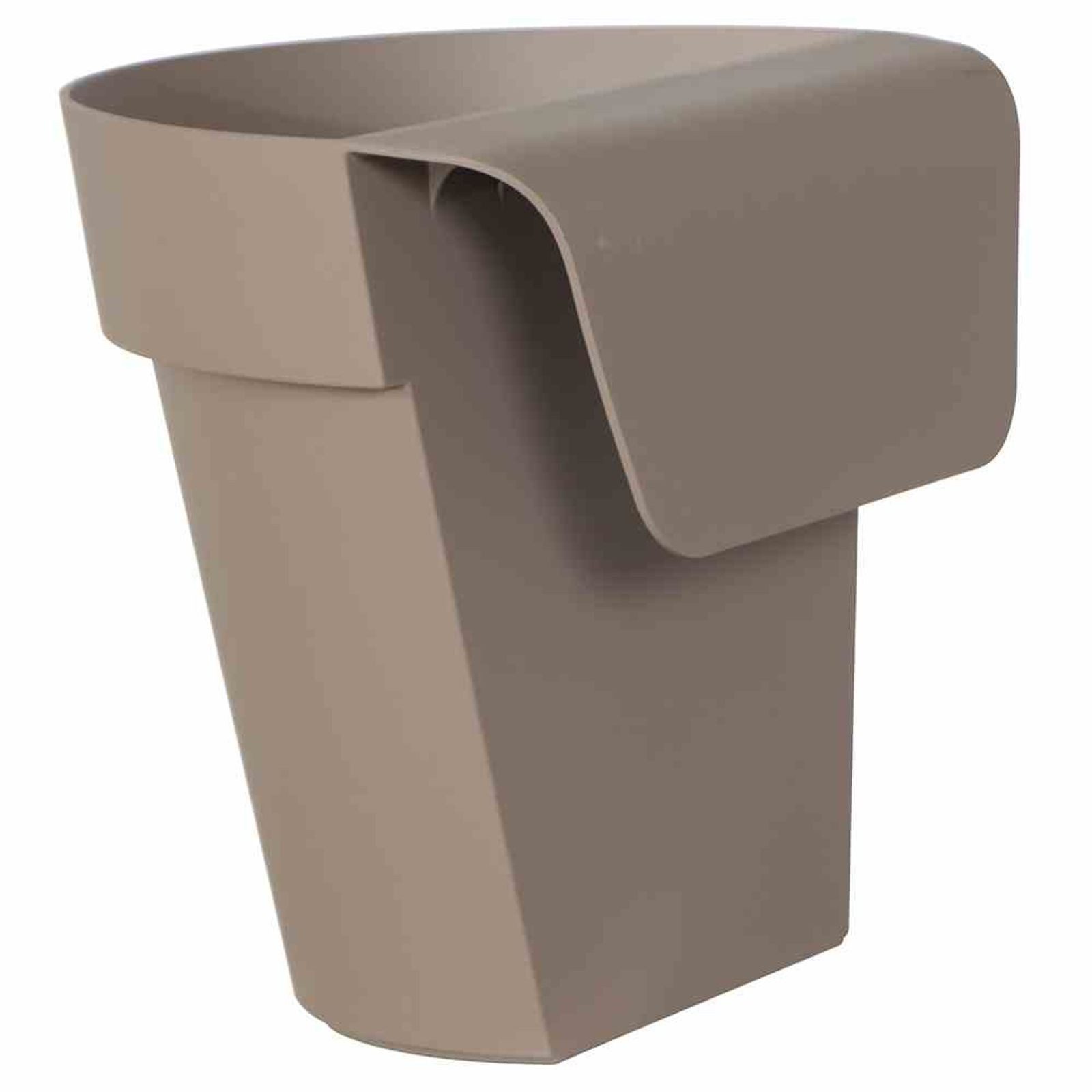 euro3plast Pflanzkübel Balkon-Hängetopf UP, taupe Ø 25 cm,mit Wasserreservoir