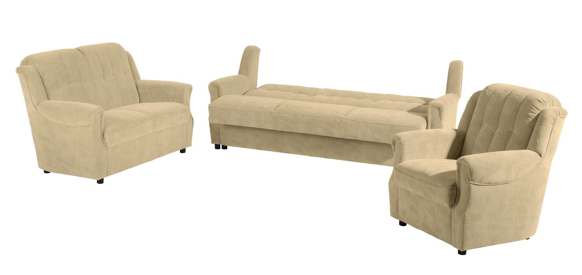 Kostenlosem aufm hochwertig Microfaser 58 2-Sitzer Sofa Versand Kuntstoff, Bezug Sparpreis verarbeitet,bequemer Kessel Teile, Sitz inkl. 1 Sofa Karuna