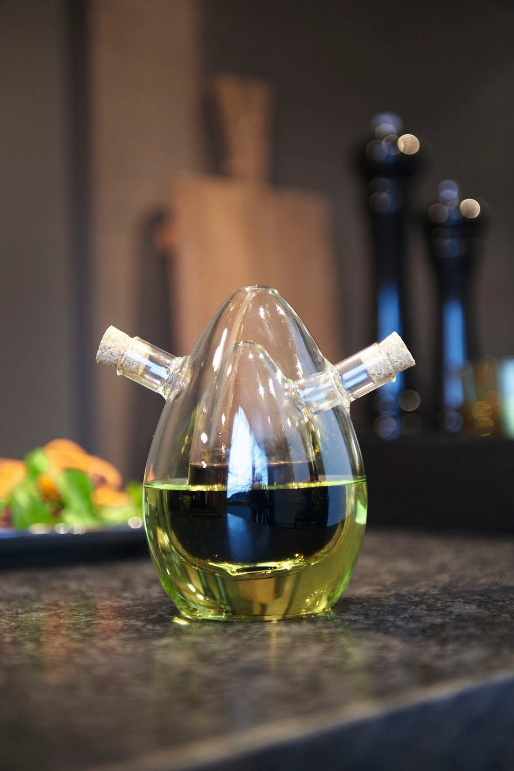 LEONARDO Menage-Set CUCINA, (1-tlg), Essig/Öl Flasche 2in1, 15,7 cm
