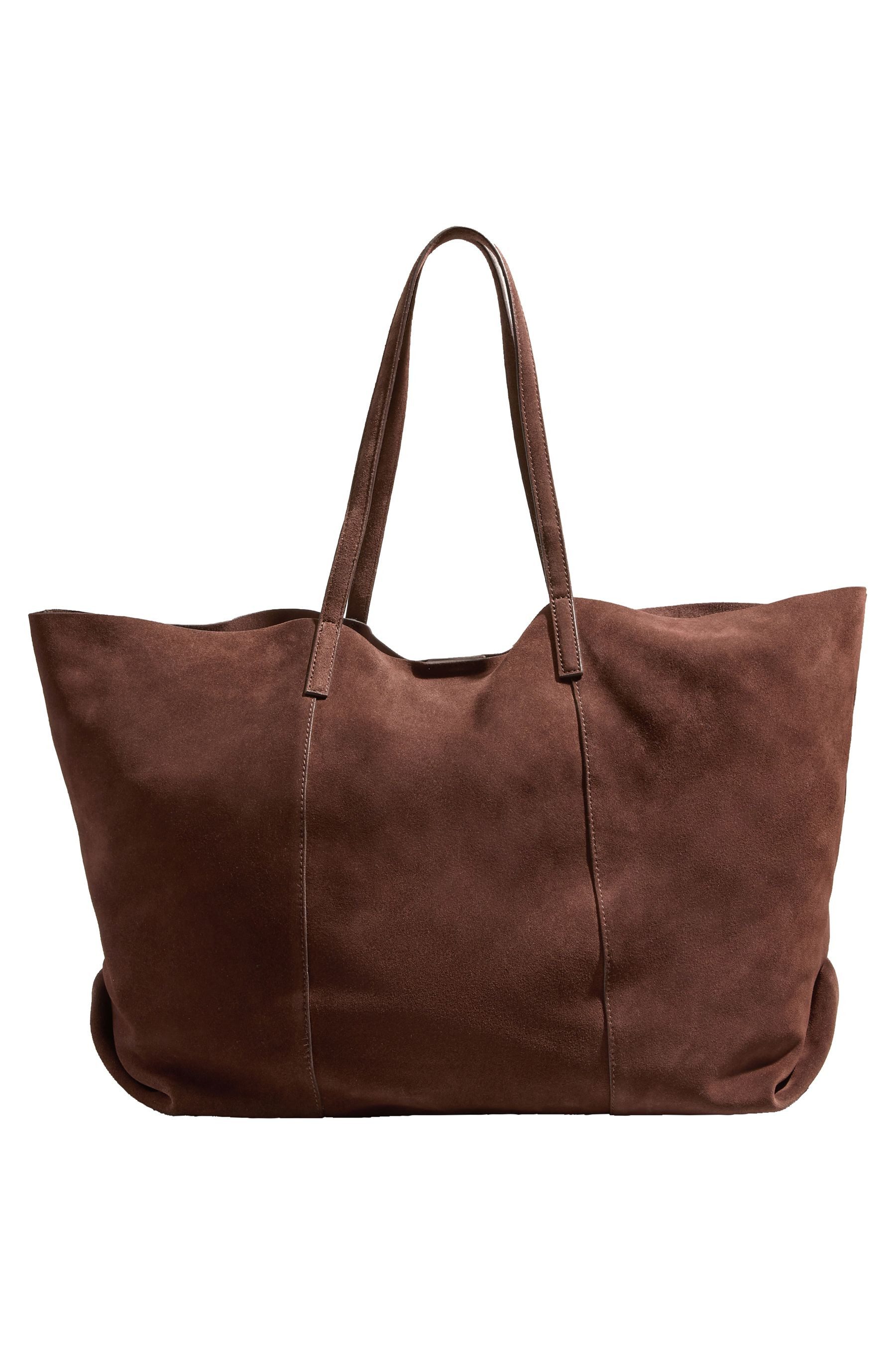 Next Schultertasche Große Schultertasche aus Veloursleder (1-tlg)