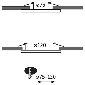 Kunstbaum Adapter für Einbaudurchmesser von 75-120 mm auf 68-70 mm Eisen gebürst, Paulmann, Höhe 1 cm, Weiteres Zubehör