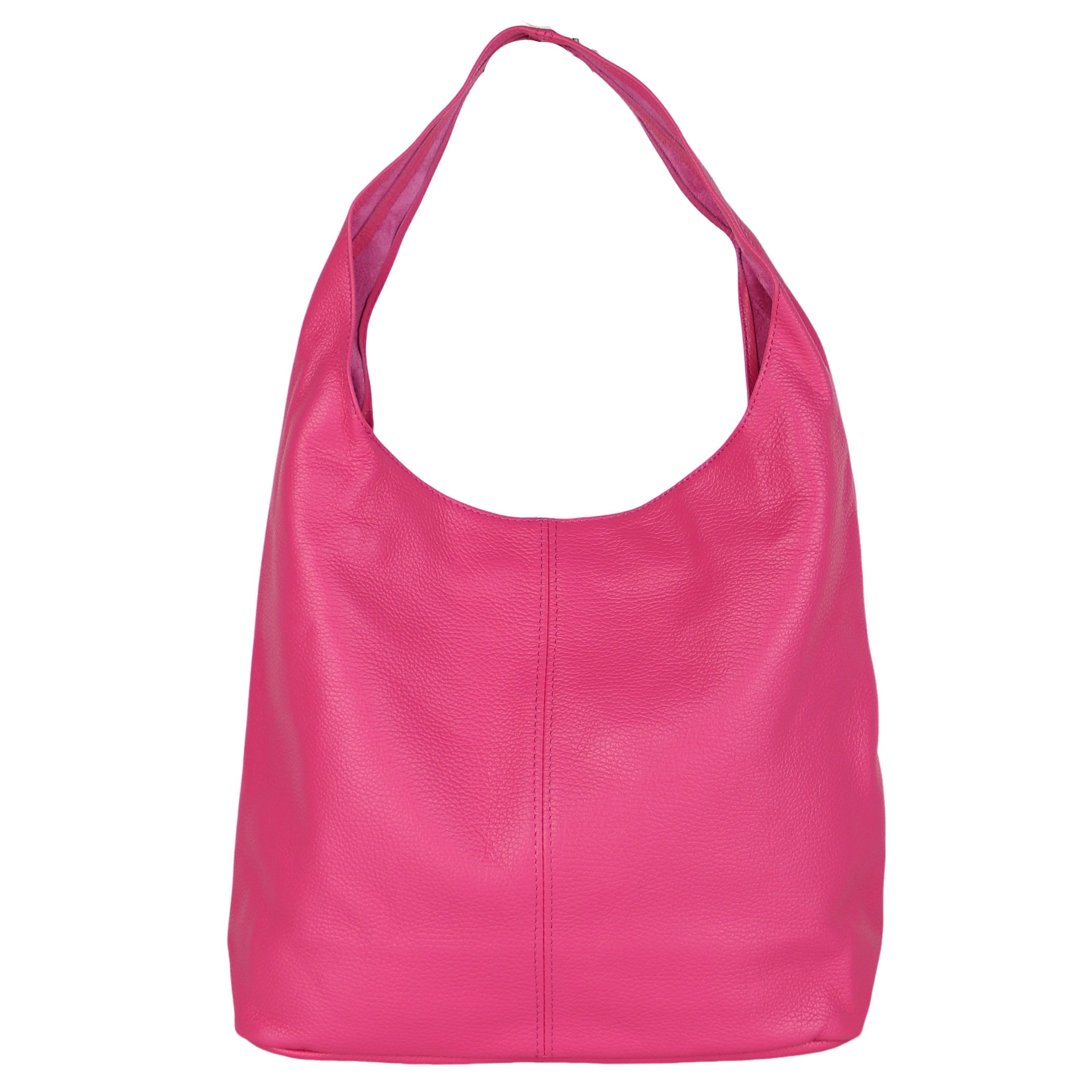 Beuteltasche aus Echtleder, Made in Italy, Shopper Tasche
