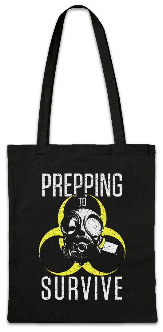 Beuteltasche Prepping To Survive Stofftasche Prepper Survival Apokalypse Logo