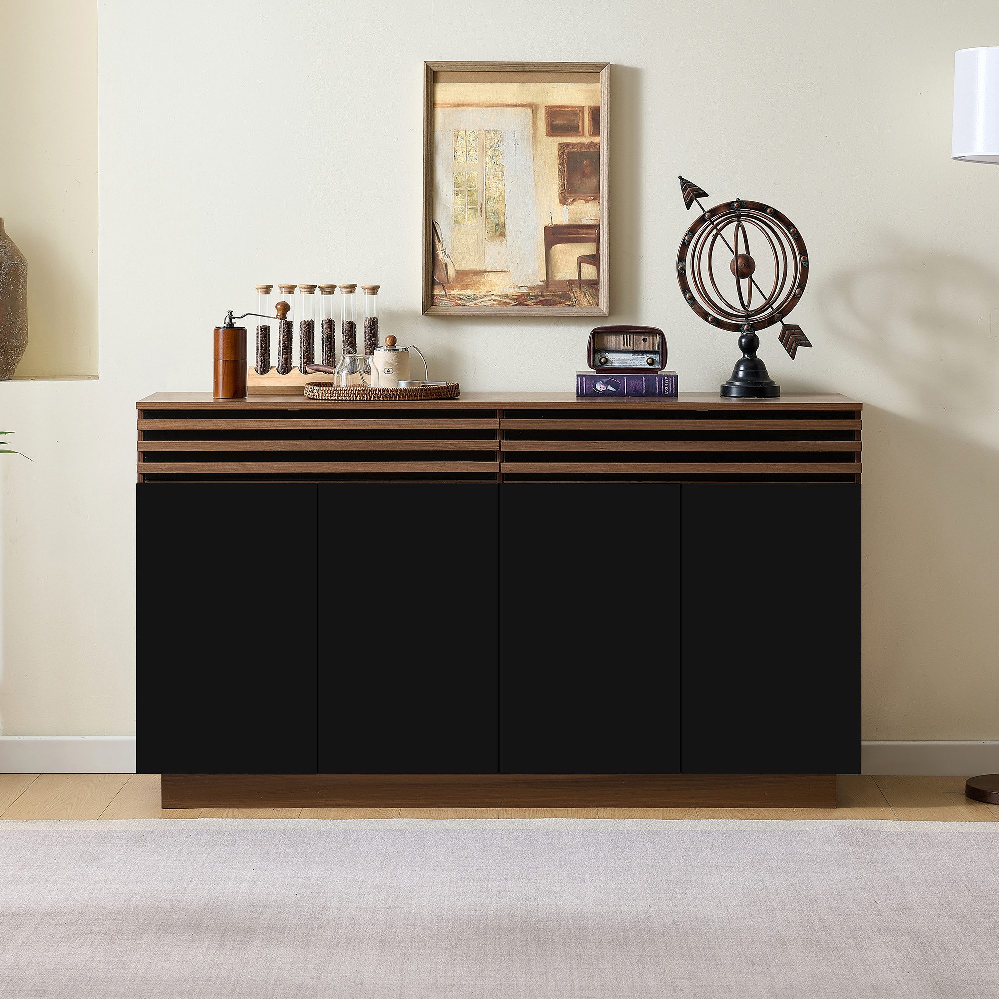 HAUSS SPOLE Sideboard mit 2 Schubladen,Aufbewahrungsschrank Beistellschrank günstig online kaufen