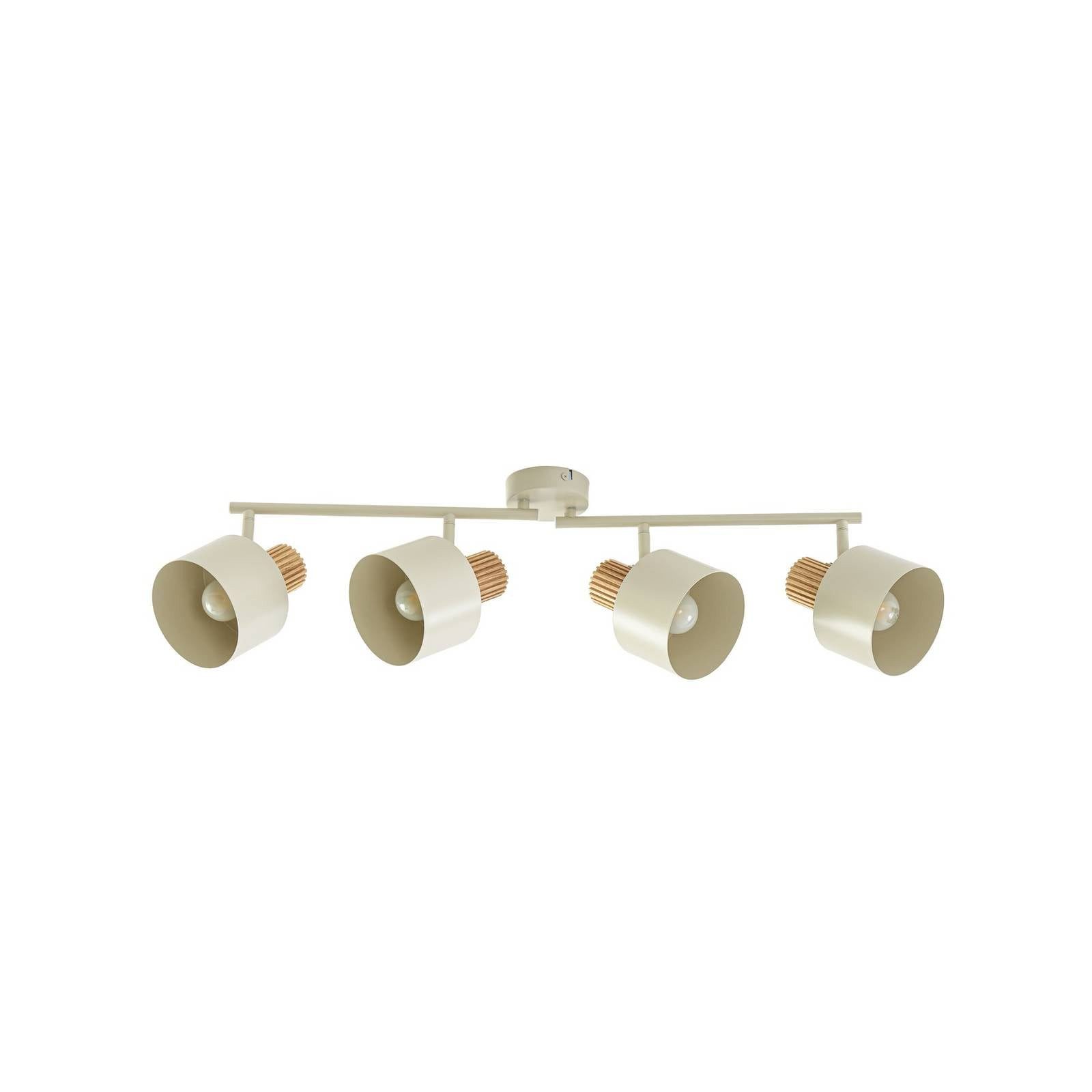 Lindby Deckenstrahler Lenja, Metall, Creme IP20, 4 x 10 W LED